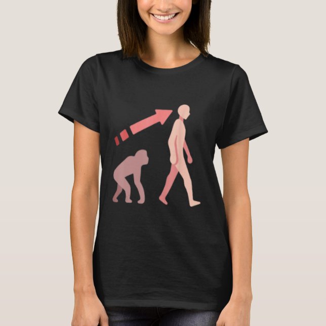 Camiseta Evolution science human man ape monkey history nat (Frente)