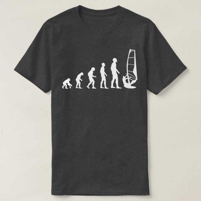Camiseta Evolution significa Windsurfing Funny Gift Idea (Frente do Design)