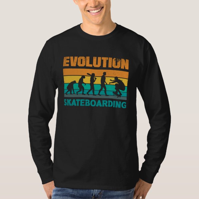 Camiseta Evolution Skateboarding Skate Retro Streetwear  1 (Frente)