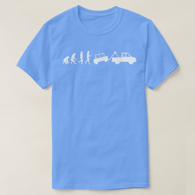 Camiseta Evolution Tow Truck Driver Car Trucker Automotive  (Frente do Design)