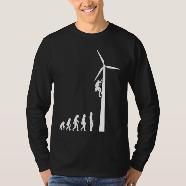 Camiseta Evolution Wind Turbine Energy Windmill (Frente)
