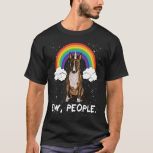 Camiseta EW Gens Bull Terrier Miniatura Unicórnio Arco-íris