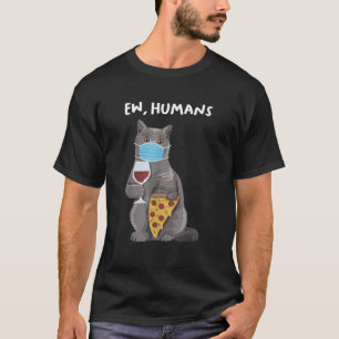 Camiseta Ew Humanos Gato de pelo curto britânico gatinho ve
