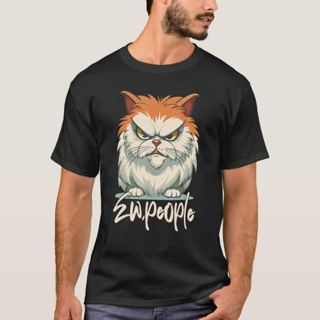 Camiseta Ew People Retro Cat  Vintage  Cat (Frente)