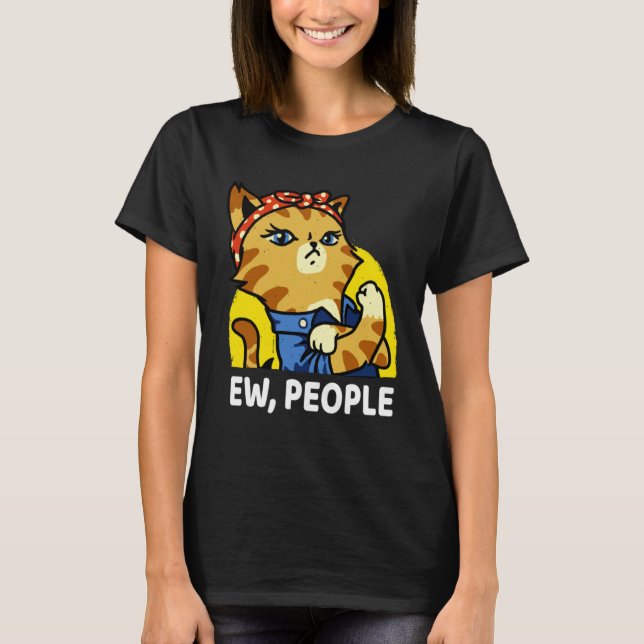 Camiseta ew people  womens meowy cat  Purrrsist Cat Kitty (Frente)