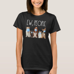 Camiseta Ew Pessoas Amante de os animais Pet Owner Face Mas