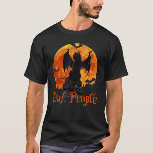 Camiseta Ew Pessoas Black Cat Bat Wings Halloween 2