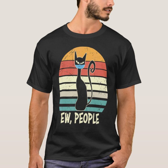 Camiseta Ew Pessoas Black Cat Essential (Frente)