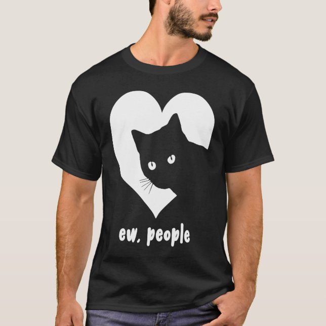 Camiseta Ew Pessoas Black Cat Parody (Frente)