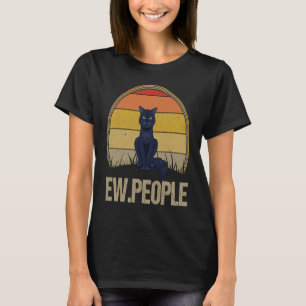 Camiseta Ew Pessoas Cat Vintage Anti Social Introduvert