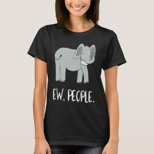 Camiseta Ew Pessoas Elephant Face Máscara Social Distancian