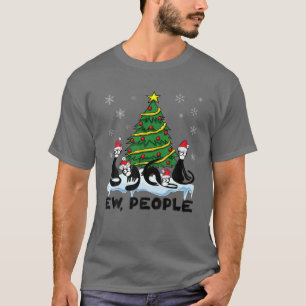 Camiseta Ew Pessoas Engraçadas Máscara Negra de Gato Papa