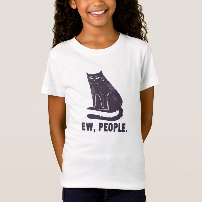 Camiseta Ew, Pessoas Engraçado, Humor Introduziu Um Gato Pr (Frente)