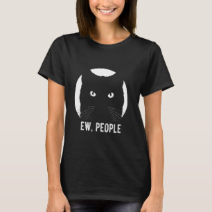 Camiseta EW, PESSOAS Gato Antissocial Amante de Gatos Dono 