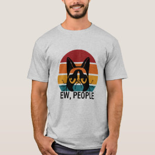 Camiseta Ew Pessoas Gato Preto Engraçado Meowy