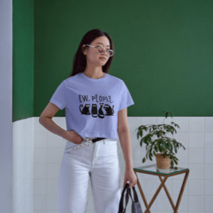 Camiseta Ew Pessoas Gatos Pretos Engraçadinhos Meowy 