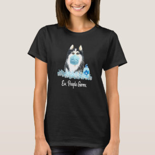 Camiseta Ew Pessoas Germes Husky Cachorro Usando Máscara Fa