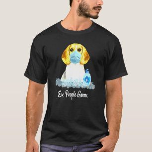 Camiseta Ew Pessoas Germs Beagle Dog Vestindo Pet De Máscar