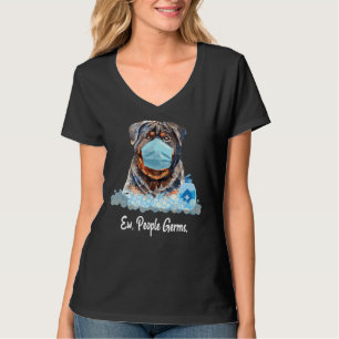 Camiseta Ew Pessoas Germs Rottweiler Cachorro Vestindo másc
