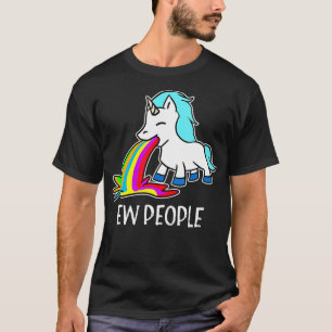 Camiseta Ew Pessoas Unicorn Vomitando o Rainbow Funny Intro