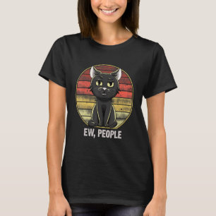 Camiseta Ew pessoas Vintage Black cat toca garotos engraçad