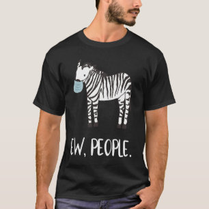 Camiseta Ew Pessoas Zebra Face Máscara Social Distorção