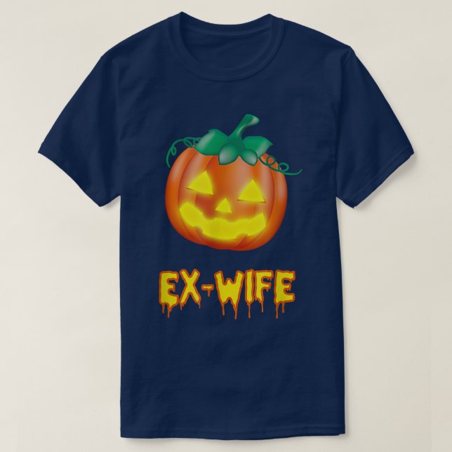 Camiseta EWife Funny Halloween Family JackOLantern Pumpkin  (Frente do Design)