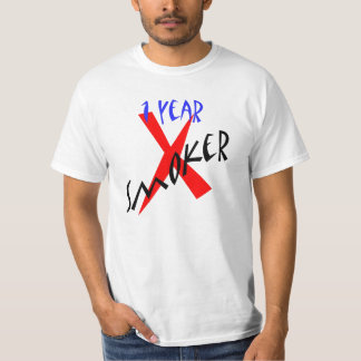 Camiseta Ex-fumador de um vermelho de 1 ano
