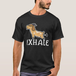 Camiseta Exalar Ioga Cabra Ioga Cabra Peido Meditação Fitne