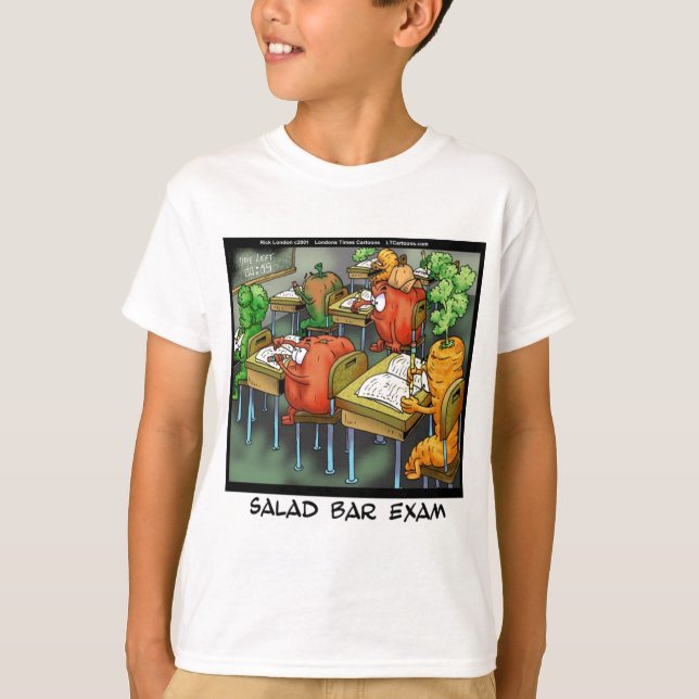 Camiseta Exame da Barra de Salada Engraçado (Frente)