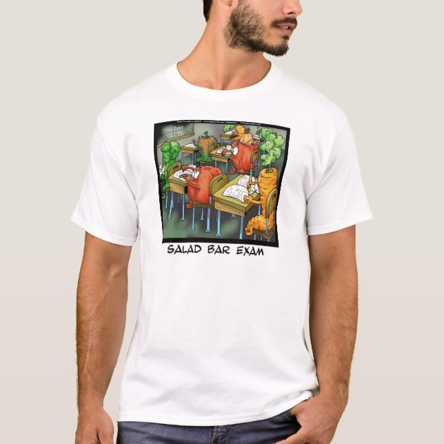 Camiseta Exame da Barra de Salada Engraçado (Frente)