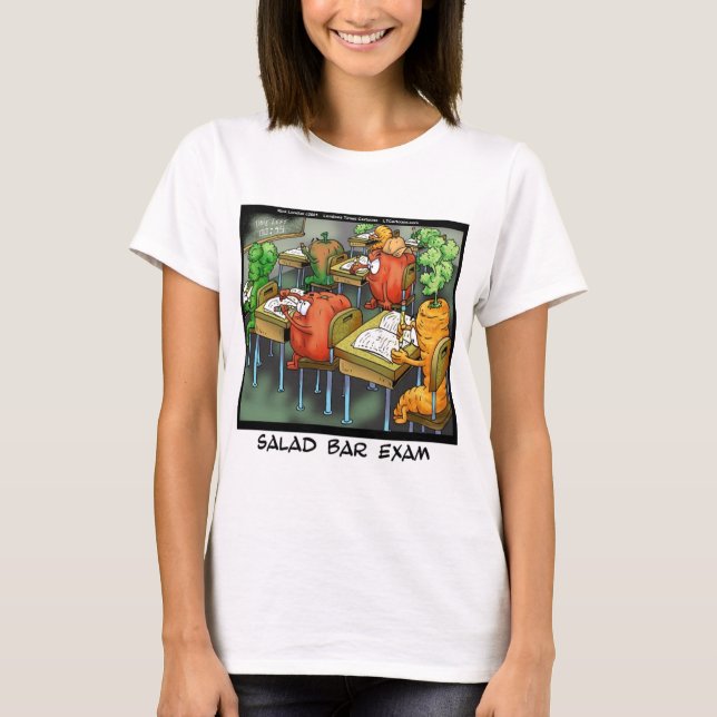 Camiseta Exame da Barra de Salada Engraçado (Frente)