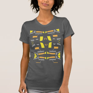Camiseta Exame de Arte Amarela Laranja Simétrica do Sudoest