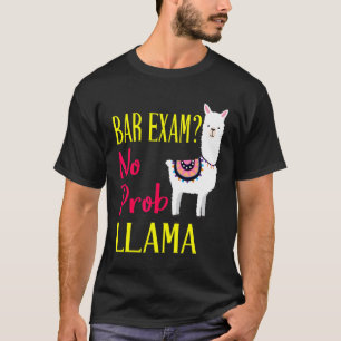 Camiseta Exame De bar Que Passou No Prob Llama Lawyer L