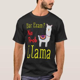 Camiseta Exame De bar Que Passou No Prob Llama Lawyer L