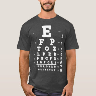 Camiseta Exame de Gráfico de Olhos Blurados de Brincadeira