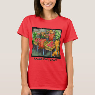 Camiseta Exame do Bar de Saladas Engraçado