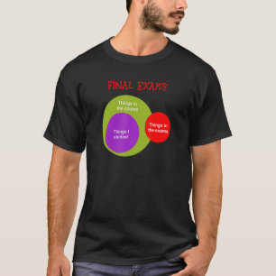 Camiseta Exames Finais Mas Diagrama Venn Verdadeiro