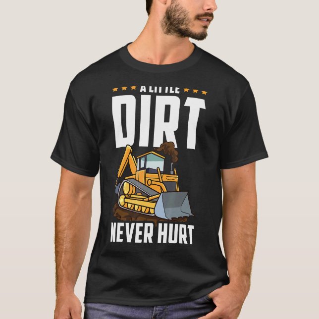 Camiseta Excavadora A Saída Nunca Machuca O Backhoe Operado (Frente)