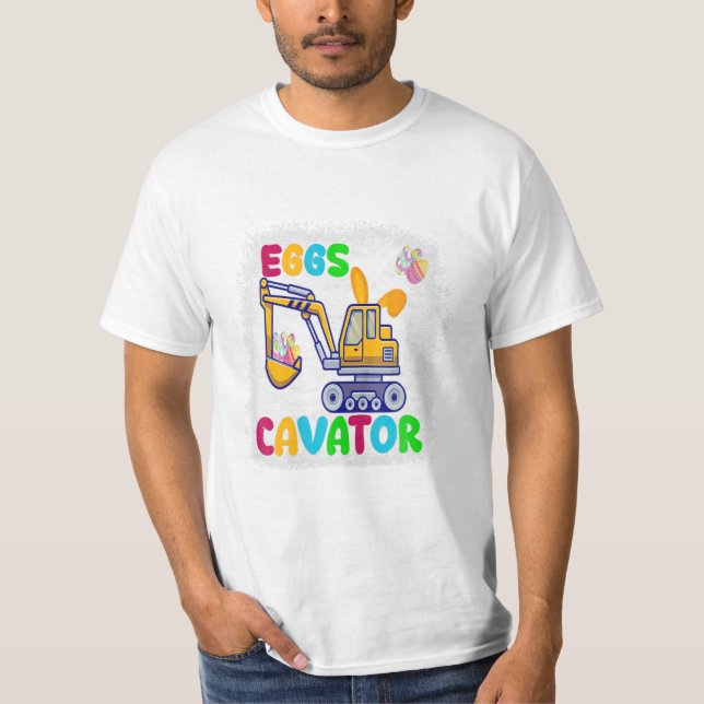 Camiseta Excavato Engraçado felz pascoa (Frente)
