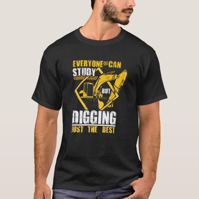 Camiseta Excavator Digging Construction Worker Building Sit (Frente)