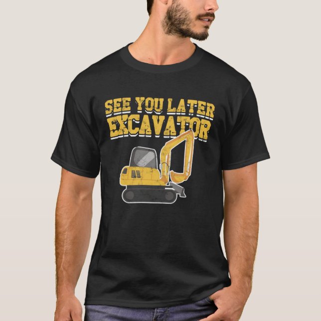 Camiseta Excavator Kids Boys Toddler Excavator Dig  Heavy E (Frente)
