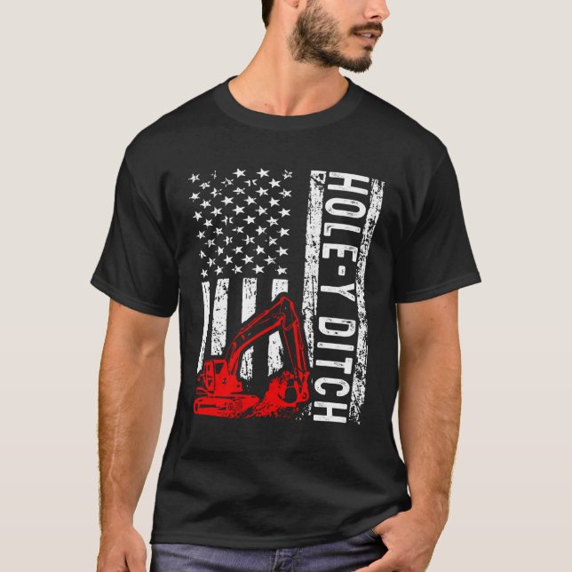 Camiseta Excavator operator Hole y ditch (Frente)