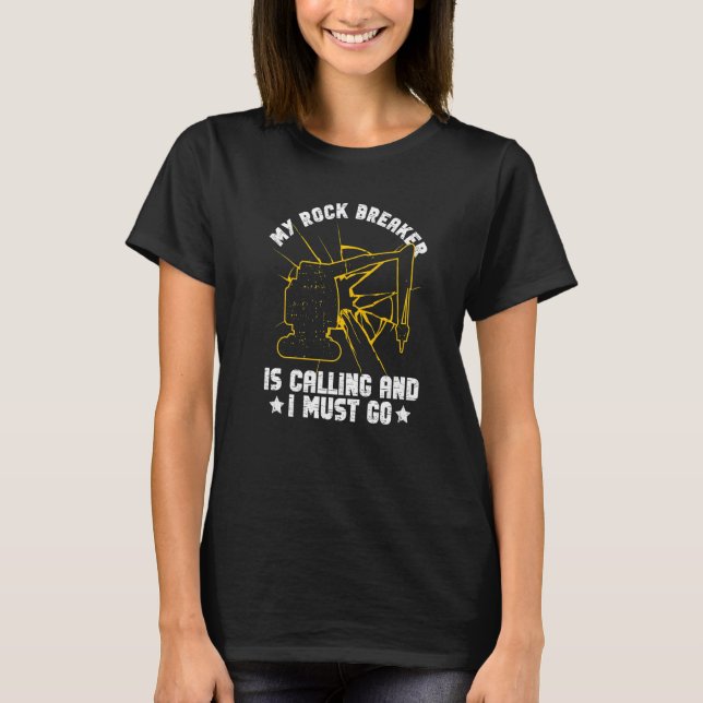 Camiseta Excavator Sand Digger And Rock Breaker Driver Prem (Frente)