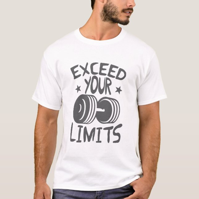Camiseta exceed_your_limits_citation_haltere_musculation_bo (Frente)