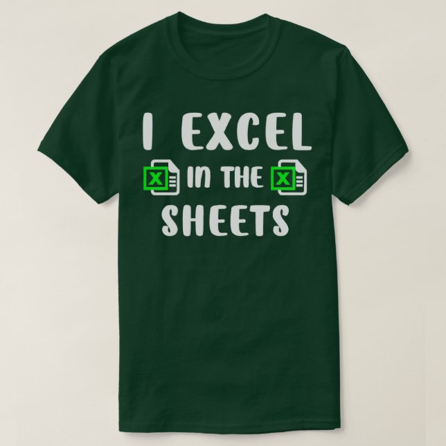Camiseta Excel nas Folhas Contabilidade Engraçada (Frente do Design)