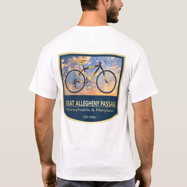 Camiseta Excelente Alegado Passagem (bicicleta2) 2 (Verso)