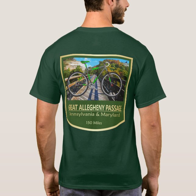 Camiseta Excelente Alegremente Passagem (bicicleta2) (Verso)
