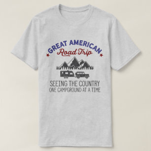 Camiseta Excelente American Road Trip, Camping Shi
