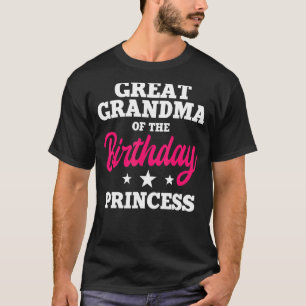 Camiseta Excelente Avó Do Aniversário Do Partido Princesa